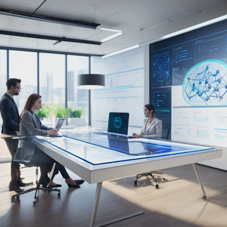 Team arbeitet an KI-Dashboard